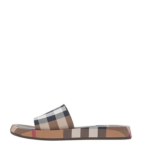 burberry cotton check slides|Burberry Check slides.